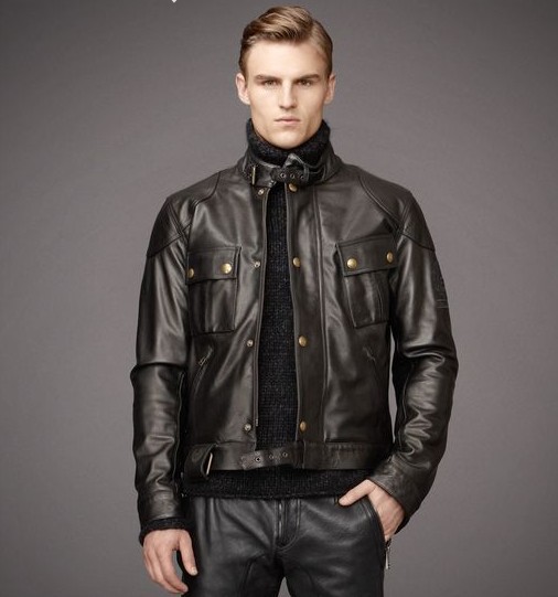 Veste Belstaff en Cuir Pour Homme Pas Cher